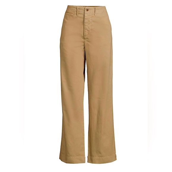 NEW Solid Wide Leg Pants - Washed Khaki - Picture 5 of 5
